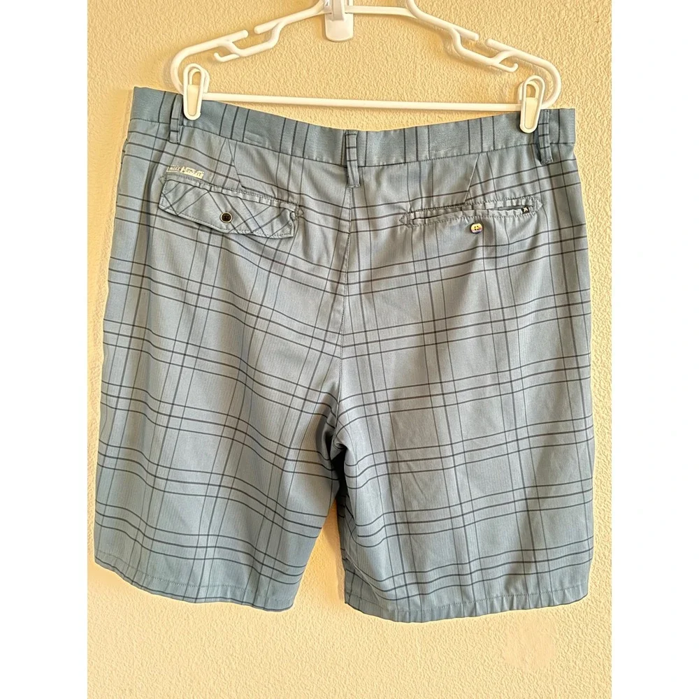 Hurley Nike Dri-FIT Mens Blue Plaid Walk Shorts‎ Size 38 Herringbone MWS0000400 - Picture 2 of 5